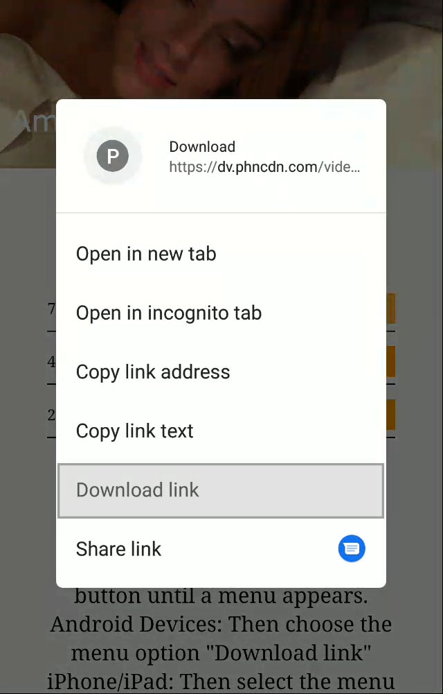 Showing how to use the downloader to download a video from pornhub on ios devices